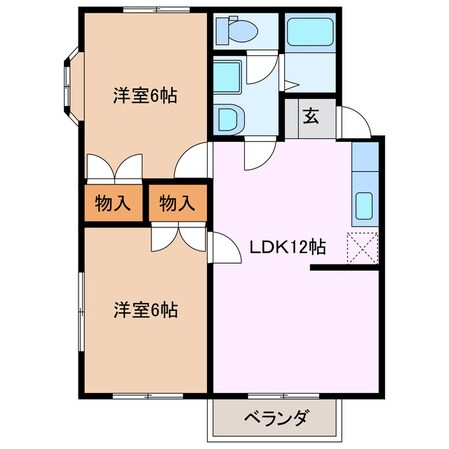 阿漕駅 徒歩23分 2階の物件間取画像